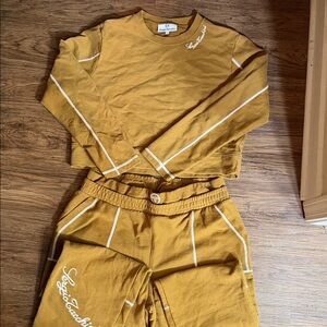Sergio Tacchini Mustard Yellow Pants & Jumpsuit Set